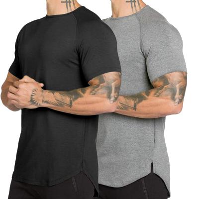 China QUICK DRY Men's T-shirt Men's Tee Tops Wholesale Custom Short Sleeve Bodybuilding Muscle Running Men's Sports Fitness Gym Breathable T-Shirt for sale