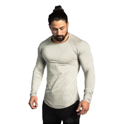 China Custom Sale Mens Muscle Fit Workout Gym T-Shirts Wear Long Sleeve Hot QUICK DRY High Quality T-Shirt for sale