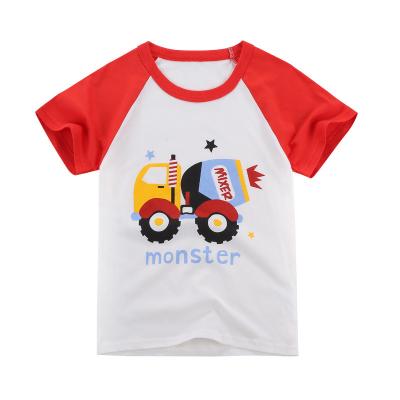 China Baby Anti-Shrink T-Shirts For Baby Boys Cotton T-shirt Kids Cute Sleeve 3to4years T-shirts Summer Short Cartoon Clothing for sale