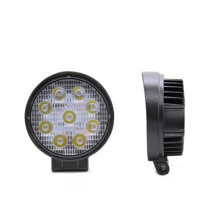 China All Car Headlight RECHILUX 4Inch 9LED 27W Spotlight LED Work Lights Waterproof Round Portable Flashing Motocross Truck Driving Car Boat Work Light for sale