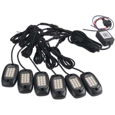 China All Car Underglow Lights 6 Pcs Bluetooth Led Strip Lights With Dreamy Color Chasing APP Control 12V 300 LED Underbody Lights for sale