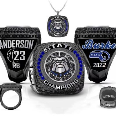 China Custom Factory Custom Game Basketball Championship Rings Sports Rings Jewelry For Men Wholesale For State Championship for sale