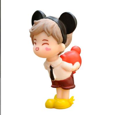 China High Quality Plastic Soft Cute PVC Action Figure 3D Mini PVC Cartoon Boy And Girls Action Figure Toys Anime Figure for sale