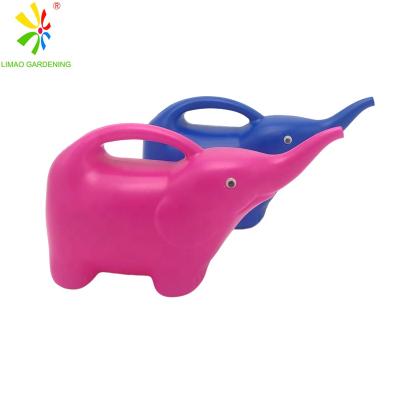 China 2021 Horticulture Cute Pot Elephant 2.2L Plastic Kids Watering Can for sale