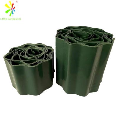 China Modern home&garden dark green color pp plastic material lawn edge fence for sale