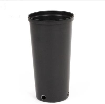 China Plant Plastic Durable Reusable Plastic Pots Black Color Flower Containers Pot for sale