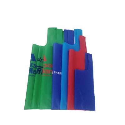 China Wholesale Custom Eco-Friendly/Reusable/Durable Nonwoven Vest Eco Friendly Bag U Cut Nonwoven Bag T-shirt Shopping Bag With Logo for sale