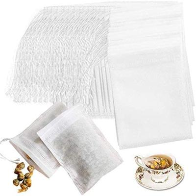 China 500pcs Custom Disposable Different Size Environmentally Friendly Heat Seal Biodegradable /biodegradable Tea Bags Empty Filter Nonwoven Fabrics Tea Bag With String for sale