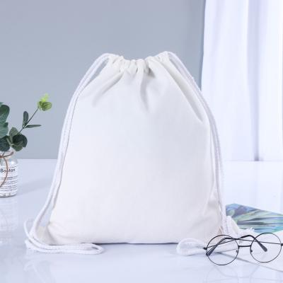 China Wholesale Direct Sales Handled Personalized Colorful Muslin Cotton Canvas Small Custom Drawstring Bag for sale