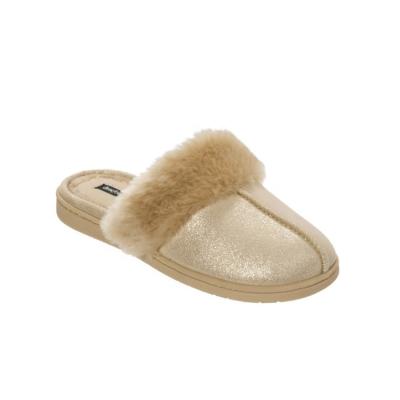 China Microfiber Faux Suede Flat Fur Women Narrow Indoor Toe Slipper for sale