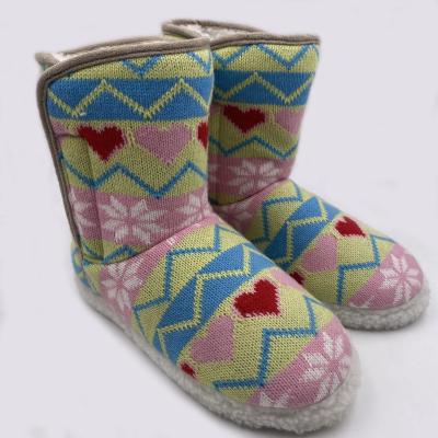 China CUSHIONING Knitted Ladies Women Boots Slipper Indoor Boot for sale