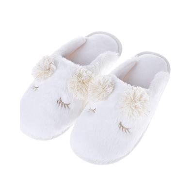 China CUSHIONING animal plush slipper animal white mouse animal cheap women slipper for sale