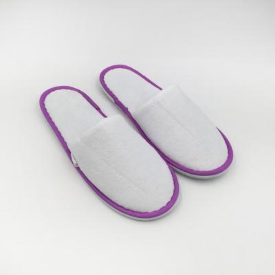 China End white toe luxury hotel velvet disposable slippers for sale hotel supply wholesale 27cm for sale