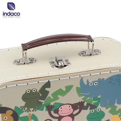 China Handmade Custom Made New Arrival kids cardboard suitcase toy baby clothing paper gift set box for sale