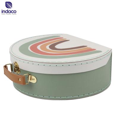 China Handmade OEM Wholesale cardboard suitcase gift box Rainbow box baby cardboard suitcase for sale