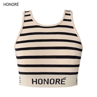 China Wholesale Custom Tank Tops Soft HONOR-E Logo Lady Fashion Tight Crop Tank Tops Women for sale