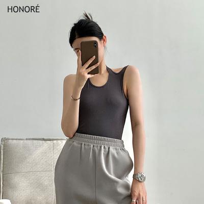 China HONOR-E Soft Combed Cotton Ladies Tank Tops Tank Tops Feminine Sleeveless Women for sale