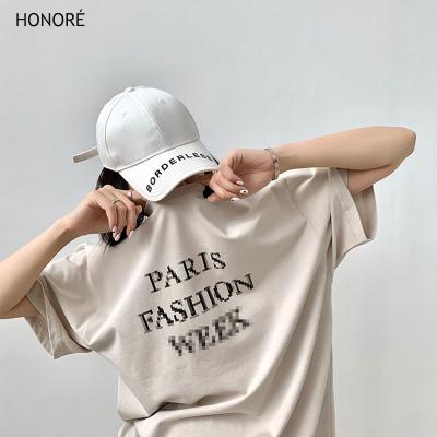 China HONOR-E Soft Crewneck Short Sleeve T-shirt Women's Clothing T-shirt Girls T-shirts for sale