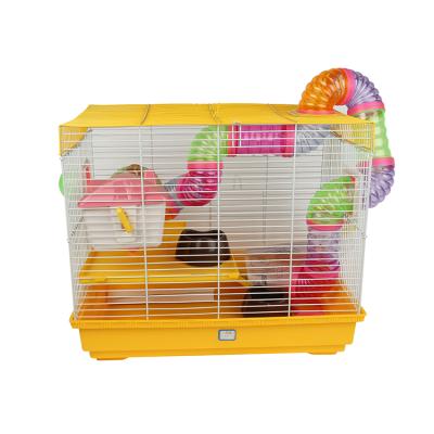 China Living Room Luxury 2 Tier Portable Mouse Cage Hamster Pet Habitat Home Decoration for sale