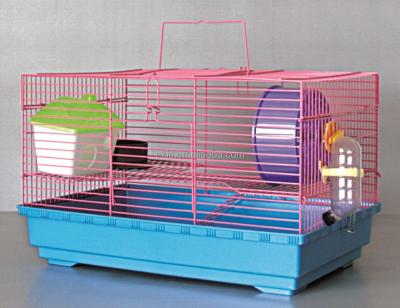 China Factory Wholesale Iron Hamster Cage Viable Large With Plastic Accessories for sale