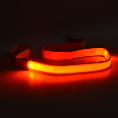 China S-M-L Size Pet Viable Products Led Dog Leash With Collar, Custom Print Logo Walking Night Dog Leash With Led Light for sale