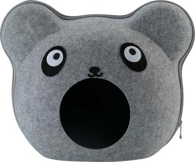 China 100% Wool Felt Pet Sustainable Cute Fashion Cat Sleeping Bed Eco Friendly Pet Cat Cave Cat Bed for sale