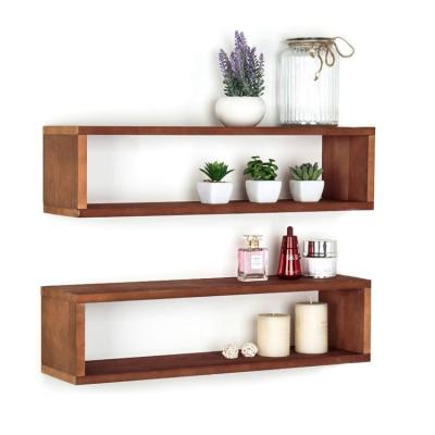 China (Brown Wood Rustic Wood Other Wood Shelves) Wall Mounted Floating 24-Inch Shelf Adjustable Natural Cheap Finish for sale