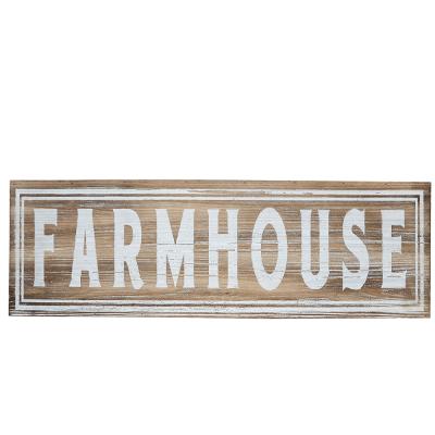 China Hot Selling Interior Decorations Farmhouse Sign Vintage Modern Rustic Creative Wooden Wall Decor Lettering Home Decoration for sale