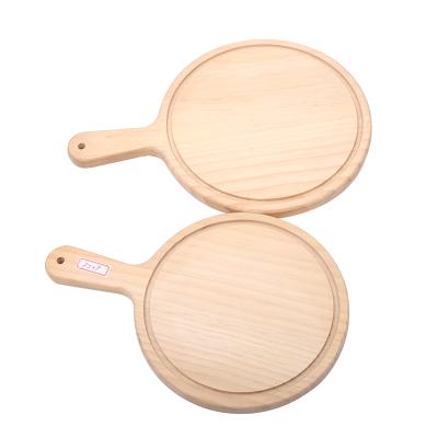 China Convenient Sustainable Wooden Bamboo Healthy Cutting Pizza Board With Handle for sale