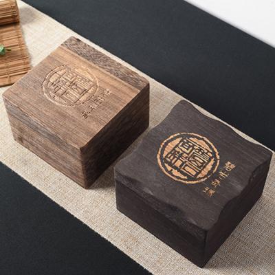 China Handmade Case For Cufflinks Link Clips Rings Watch Gift Box High Quality Painted Wooden Box for sale