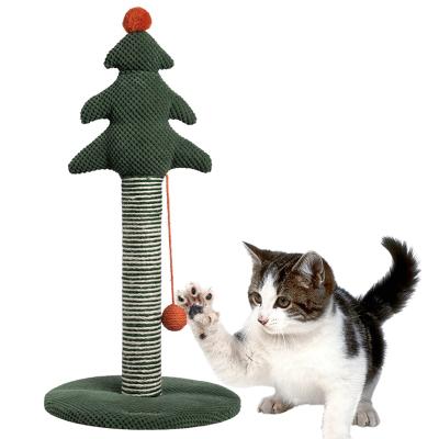 China Sustainable Wholesale Christmas Sisal Fabric Made Tree Lining Post Furniture Cat Tower for sale