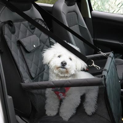 China Cooling Pet Boost Booster Car Seat For Dog Cat Portable And Breathable Bag With Seat Belt Dog Carrier Safety Stable For Travel for sale