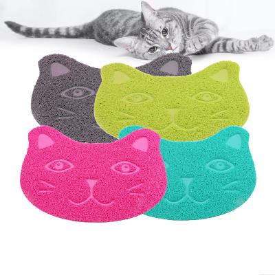 China Holly PVC Anti-Slip Pet Cat Pan Litter Trapping Mat Waterproof for sale