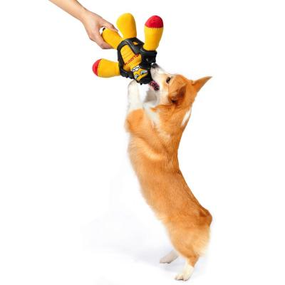 China 2021 New Product Stuffed Plush Dog Toy Durable Pet Toys Chew Stocked Dog Toys for sale