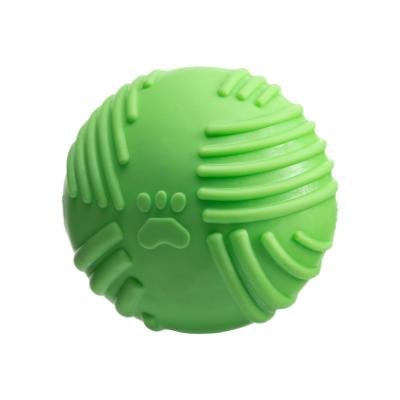 China Hot Sale Tpr Resistant Bite Tpr Teeth Chewing Ball Soft Cleaning Interactive Training Stored Q.I. Toy Ball for sale