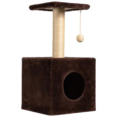 China 2021 Style Home Viable Natural Pet Toy Scratch Cat Tree Cat House Amazon Hot for sale