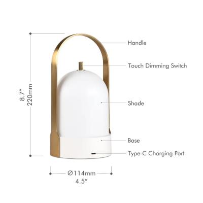 China Modern Portable LED Table Lamp 4000mAh Battery Operated Lamp 4-Way USB Touch Dimmable Nightstand Rechargeable Wireless Table Light for sale