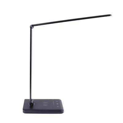 China Lighting Functions USB Wireless Charger LED Desk Lamp Lighting 3 Mode Reading Lamp Touch Control Dimmable Night Table Eye-Friendly Table Lamp for sale