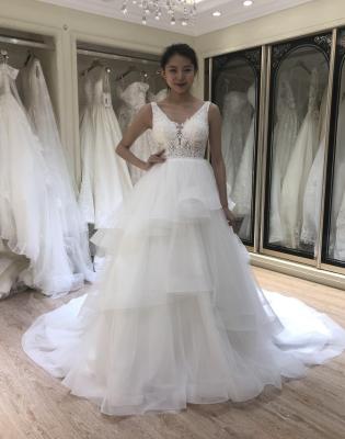 China Breathable 2021 NEWEST princess ball gown wedding dress backless made in china for sale