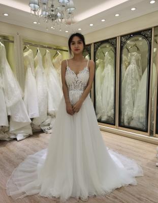 China 2021 Breathable Sexy Spaghetti Strap Backless 2021 Wedding Dress Women Wedding Dress for sale