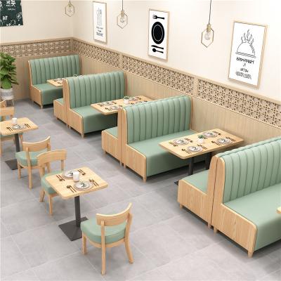 China Modern Modern Green Restaurant Sofa Booths Cafe Table And Chairs Furniture Set for sale