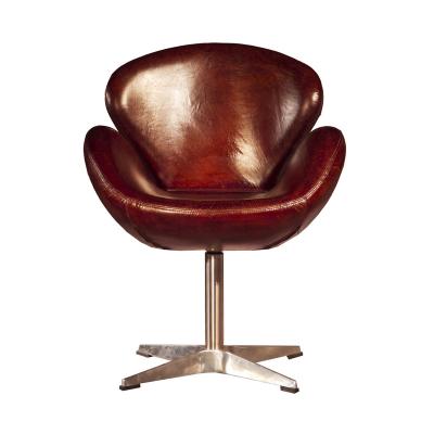 China Unique cheap high end aviation swivel leather chair antique for lounge club lobby office for sale