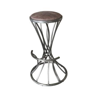 China Kitchen Modern Industrial Bar Stool Creative Metal Leather Bar Chair Optional For Cafe Hotel Lobby for sale