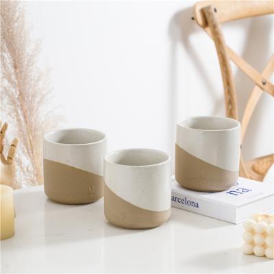 China European Newcomer Minimalism Table Top Customizable Decorative Empty Candle Vessel Matte Ceramic Candle Jar for sale