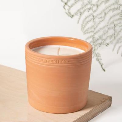 China Customizable wholesale cheap modern home decor unique ECO-frendly terracotta terracotta candle jar candle container for sale