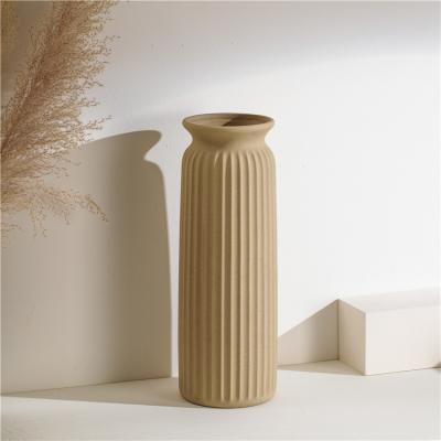 China Vintage Factory Supply Minimalist Chinese Cheap Tabletop Decorative Vases Ceramic Flower Vase For Living Room for sale