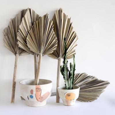 China Ceramic Pot The Modern Face Design Home Decoration Novelty Succulent Pots Plant Indoor Indoor Outdoor Wedding for sale