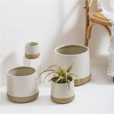 China Modern minimalism style fine quality custom logo garden pot molds ceramic pots for succulents cactus for sale