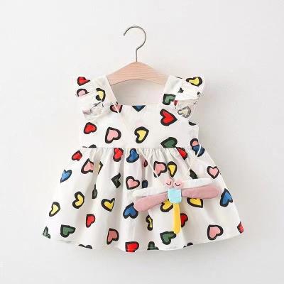 China Wholesale Anti-static Cute Dress Baby Girl Fashion Princess Girl Fashion Sleeve Baby Short Sleeve Dress Birthday for sale