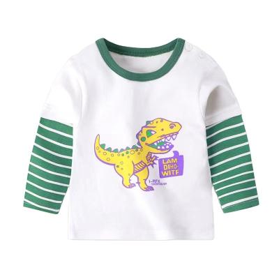 China New spring cotton children anti-pilling baby cartoon tops T-shirt for baby boys and girls long sleeve children's clothing for sale